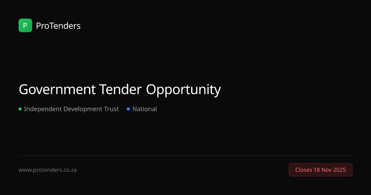 Independent Development Trust - Advertising and market...: QUOTATION ...